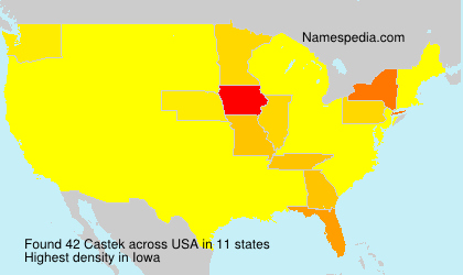 Surname Castek in USA Surname Castek in USA
