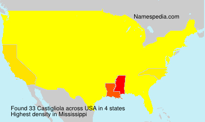 Surname Castigliola in USA