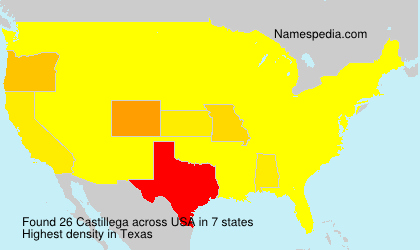 Surname Castillega in USA Surname Castillega in USA