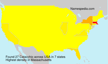 Surname Catacchio in USA Surname Catacchio in USA