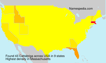 Surname Cattabriga in USA Surname Cattabriga in USA