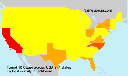 Surname Cauer in USA Surname Cauer in USA