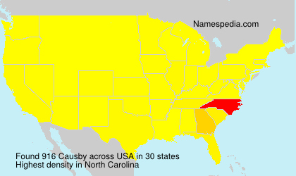 Surname Causby in USA Surname Causby in USA