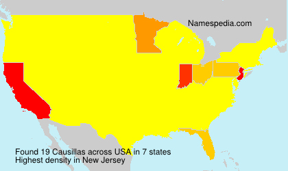 Surname Causillas in USA