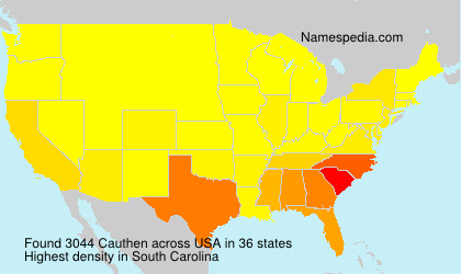 Surname Cauthen in USA Surname Cauthen in USA