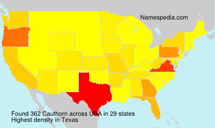Surname Cauthorn in USA Surname Cauthorn in USA