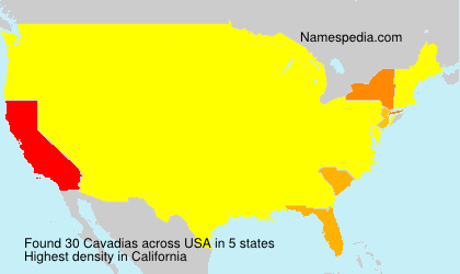Surname Cavadias in USA Surname Cavadias in USA