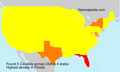 Surname Cavalida in USA