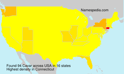 Surname Cavar in USA Surname Cavar in USA