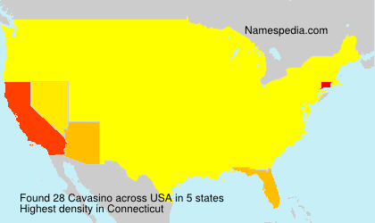 Surname Cavasino in USA Surname Cavasino in USA