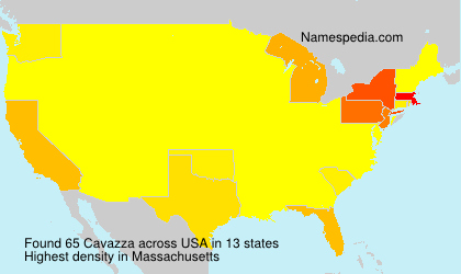 Surname Cavazza in USA Surname Cavazza in USA