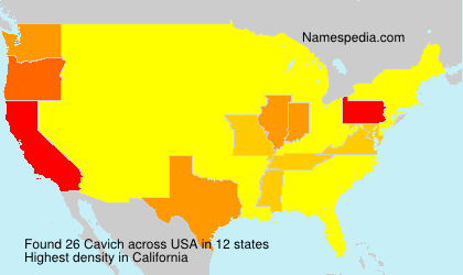 Surname Cavich in USA Surname Cavich in USA