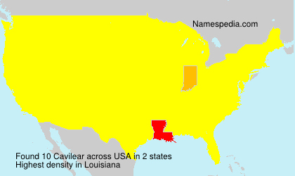 Surname Cavilear in USA Surname Cavilear in USA