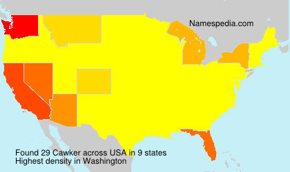 Surname Cawker in USA Surname Cawker in USA