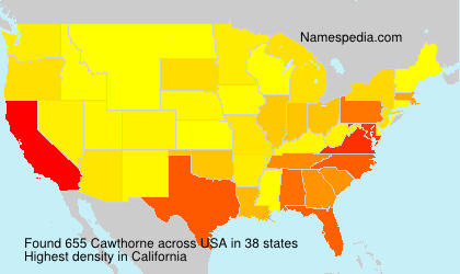 Surname Cawthorne in USA Surname Cawthorne in USA