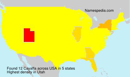 Surname Cayaffa in USA Surname Cayaffa in USA