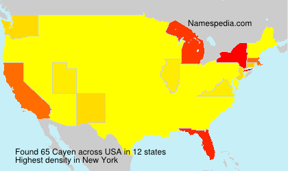 Surname Cayen in USA Surname Cayen in USA