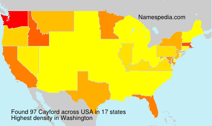 Surname Cayford in USA Surname Cayford in USA