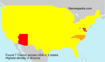 Surname Cayron in USA Surname Cayron in USA