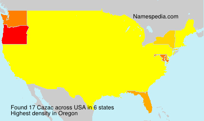 Surname Cazac in USA Surname Cazac in USA