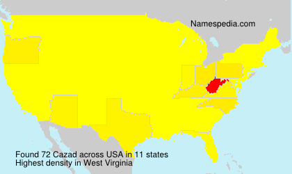 Surname Cazad in USA