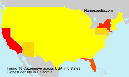 Surname Cazeneuve in USA Surname Cazeneuve in USA