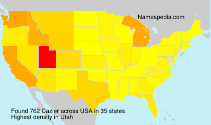 Surname Cazier in USA Surname Cazier in USA