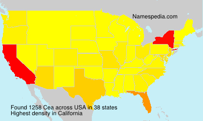 Surname Cea in USA Surname Cea in USA