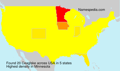 Surname Ceaglske in USA