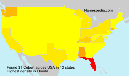 Surname Cebert in USA
