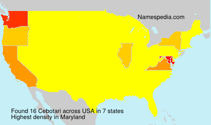 Surname Cebotari in USA Surname Cebotari in USA