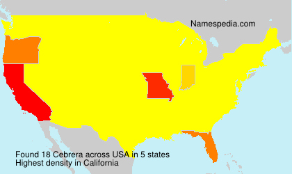 Surname Cebrera in USA Surname Cebrera in USA