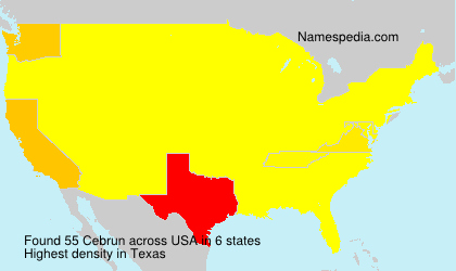 Surname Cebrun in USA Surname Cebrun in USA
