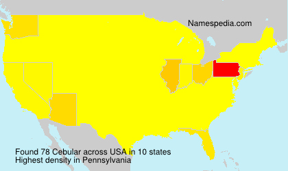 Surname Cebular in USA Surname Cebular in USA