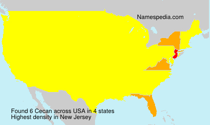 Surname Cecan in USA Surname Cecan in USA