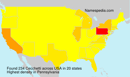 Surname Cecchetti in USA Surname Cecchetti in USA