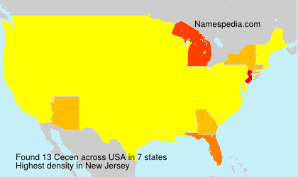 Surname Cecen in USA Surname Cecen in USA
