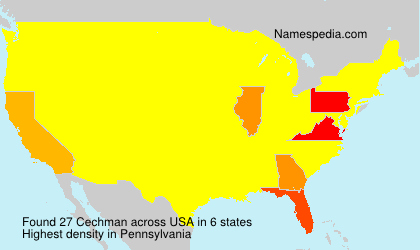Surname Cechman in USA Surname Cechman in USA
