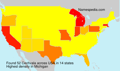 Surname Cechvala in USA Surname Cechvala in USA