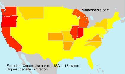 Surname Cedarquist in USA Surname Cedarquist in USA