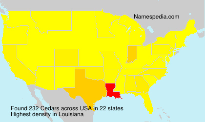 Surname Cedars in USA Surname Cedars in USA