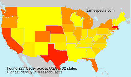 Surname Ceder in USA Surname Ceder in USA