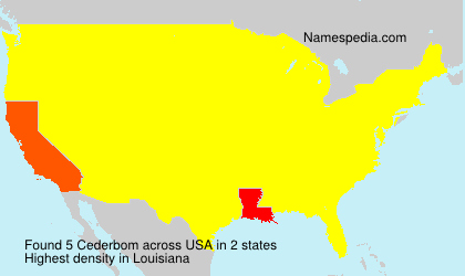 Surname Cederbom in USA Surname Cederbom in USA