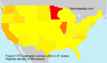 Surname Cedergren in USA Surname Cedergren in USA