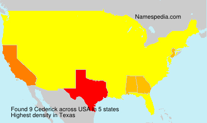Surname Cederick in USA Surname Cederick in USA
