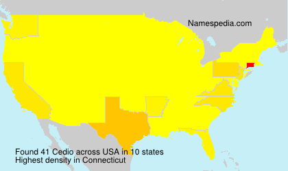 Surname Cedio in USA Surname Cedio in USA
