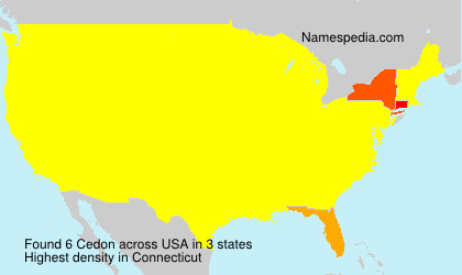 Surname Cedon in USA Surname Cedon in USA