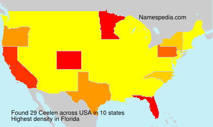Surname Ceelen in USA Surname Ceelen in USA