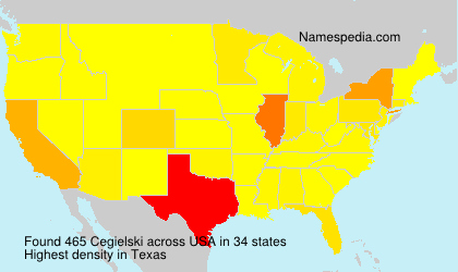 Surname Cegielski in USA Surname Cegielski in USA