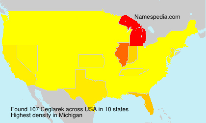 Familiennamen Ceglarek - USA